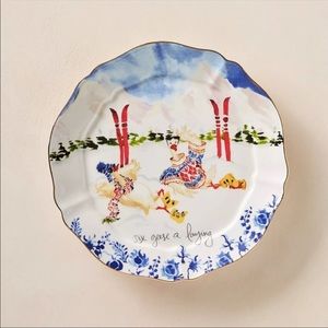 Anthropologie 12 days of Christmas plate